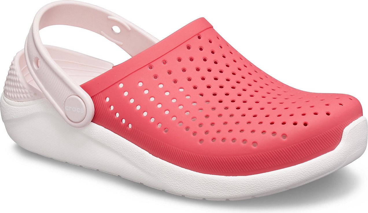 Crocs růžové dívčí pantofle LiteRide Clog Poppy/White - 29/30 - obrázek 1