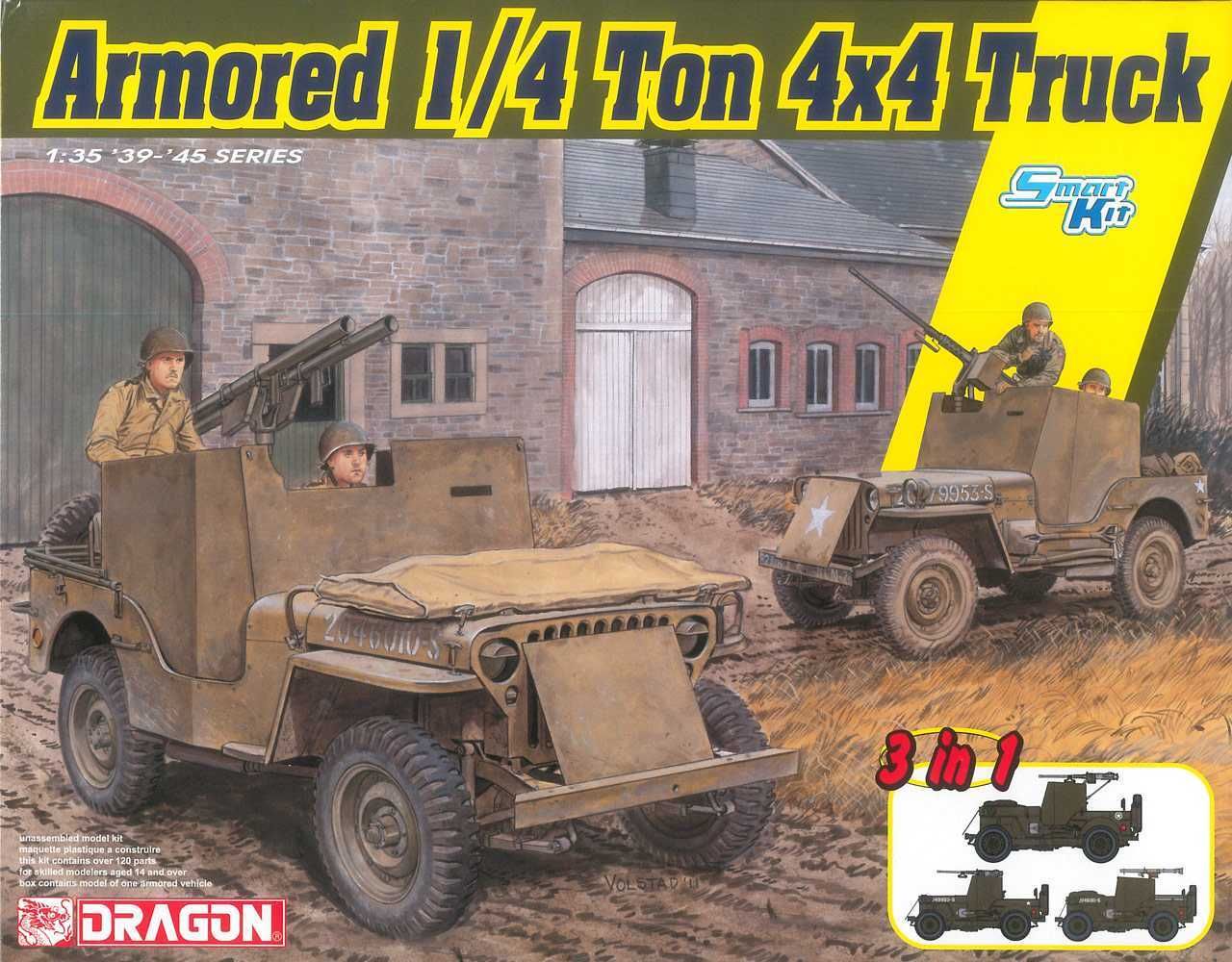 DRAGON Model Kit military 6727 - Armored 1/4-Ton 4x4 Truck 3v1 (1:35) - obrázek 1