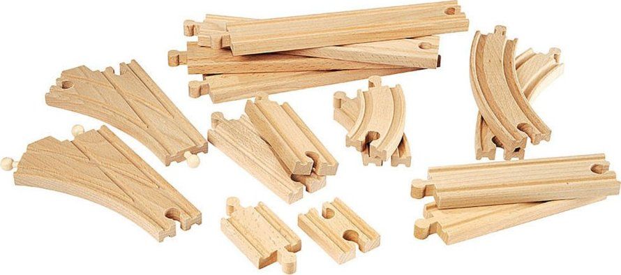Vláčkodráhy Brio - Set kolejí, 16 dílů - obrázek 1