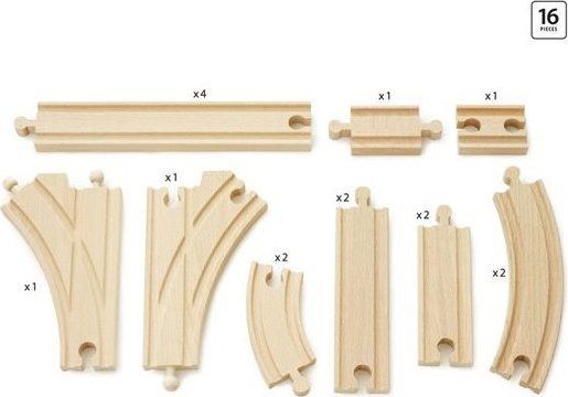 Vláčkodráhy Brio - Set kolejí, 16 dílů - obrázek 3
