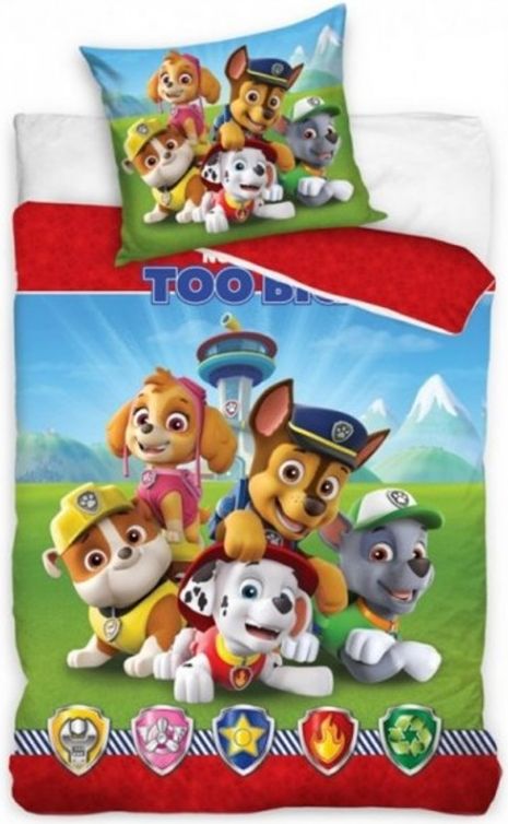 CARBOTEX - Dětské / chlapecké bavlněné ložní povlečení Tlapková patrola (Paw Patrol) pro kluky, 140 x 200 cm + 70 x 90 cm - obrázek 1