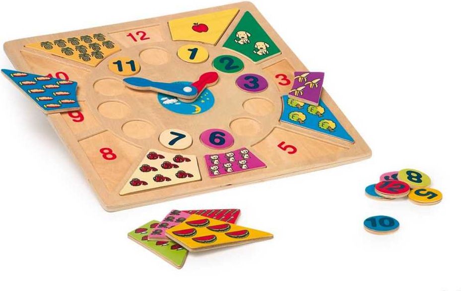 Small Foot Vkládací výukové puzzle nauč se hodiny - obrázek 2