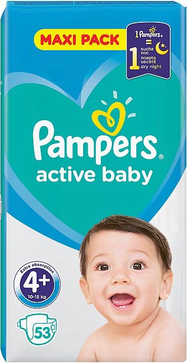 Pampers Active Baby Maxi Pack S4+  53 ks - obrázek 1