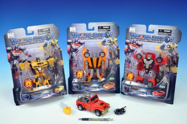 Transformer robot plast 1asst 3 druhy na kartě - obrázek 1