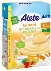 Alete Mléčná semolinová kaše jogurtová s ovocem 6m+ 400 g - obrázek 1