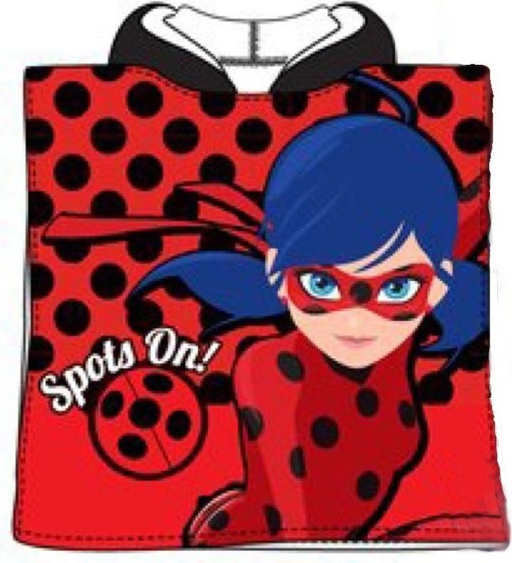 SunCity · Dětské pončo - koupací osuška s kapucí Kouzelná beruška - Miraculous Ladybug - červené - obrázek 1