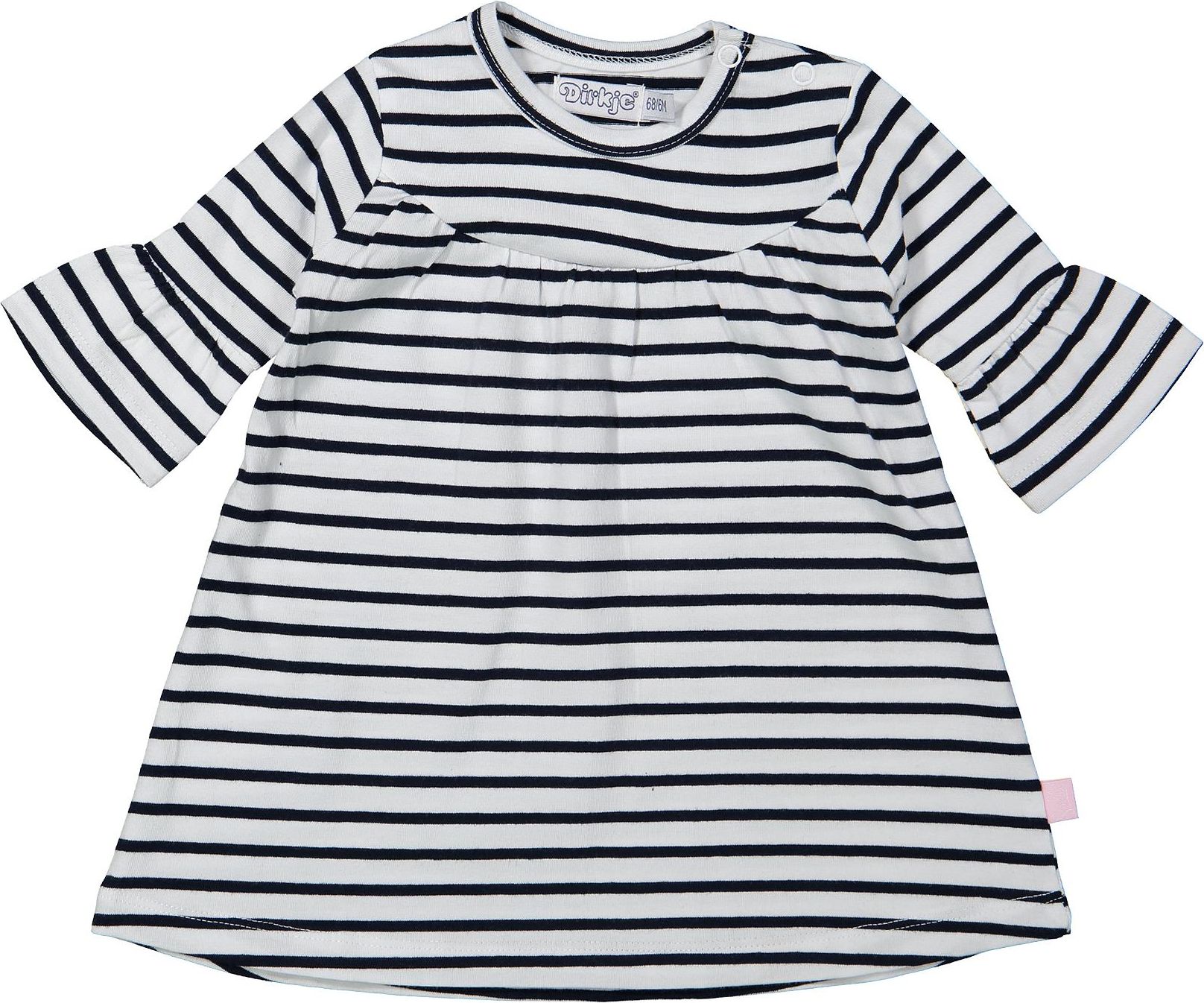 DIRKJE Šaty A-YOU MAKE ME SMILE vel. 62 White stripe - obrázek 1