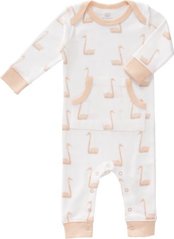 Fresk Dětské pyžamo Swan pale peach, newborn - obrázek 1