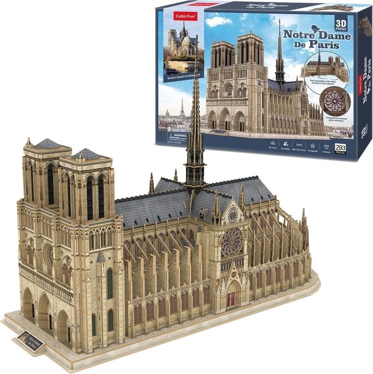 Cubicfun - Puzzle 3D Notre Dame - 293 dílků - obrázek 1