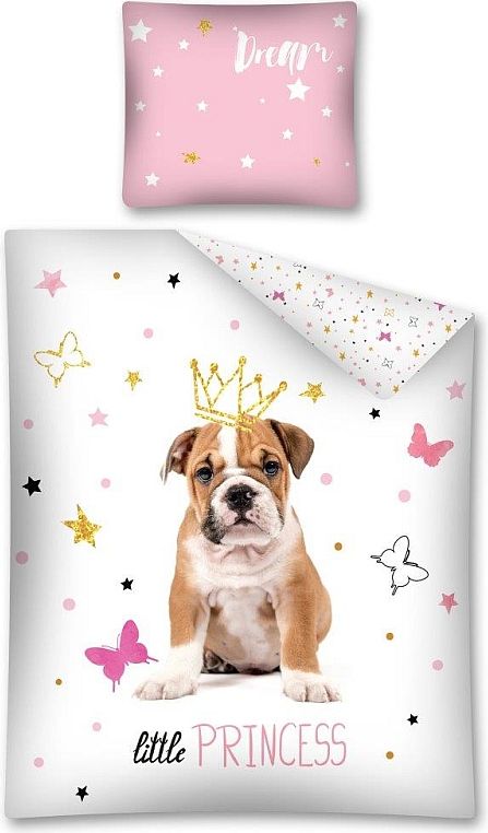 DETEXPOL Povlečení Psí Princezna Bavlna 140/200, 70/80 cm - obrázek 1