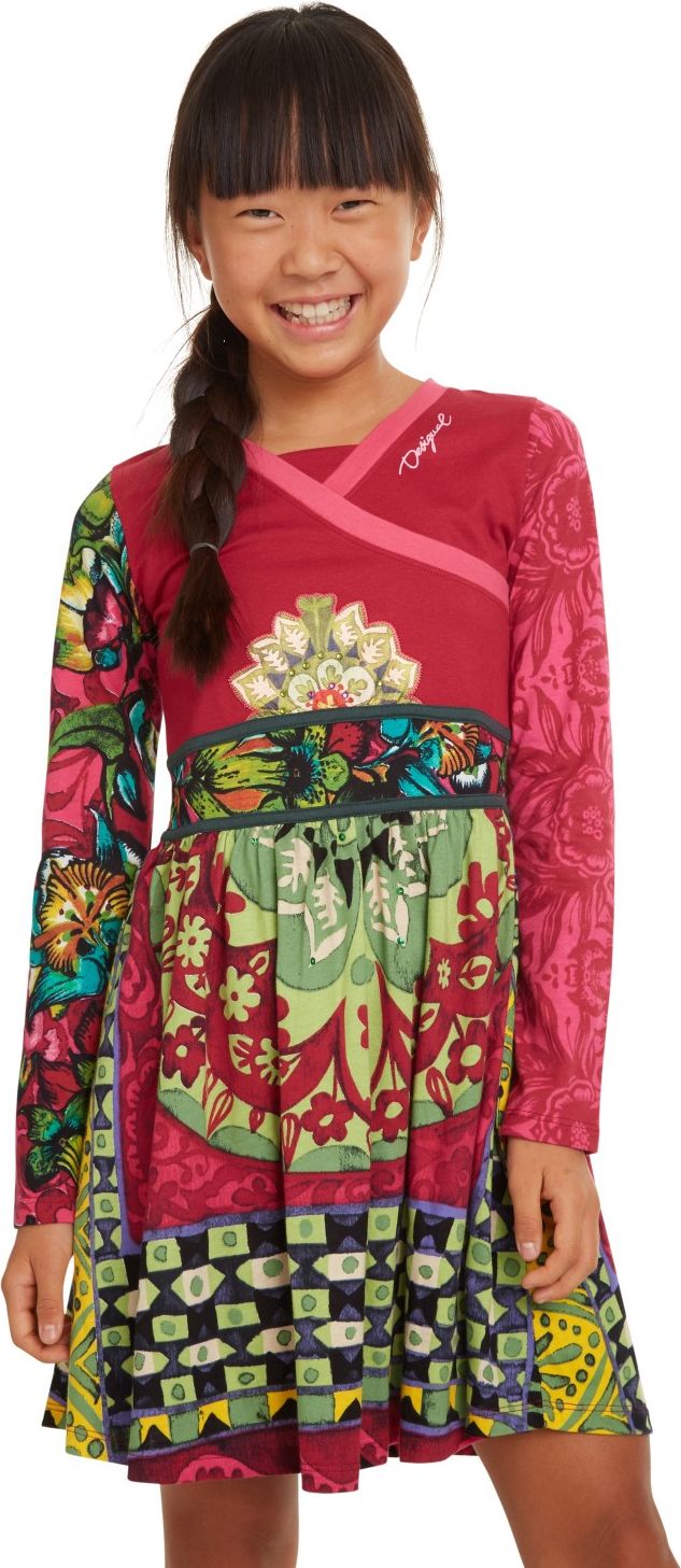 Desigual barevné dívčí šaty Vest Guinardó - 3/4 - obrázek 1