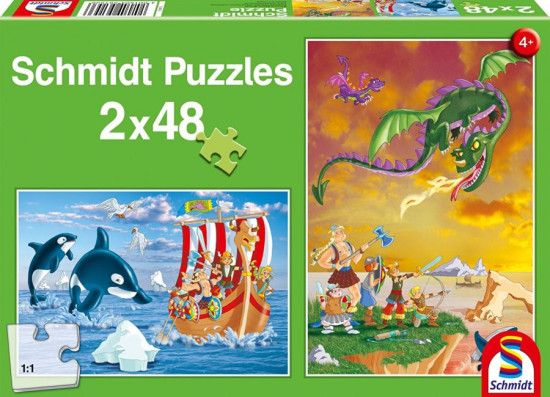 SCHMIDT Puzzle Vikingové 2x48 dílků - obrázek 1