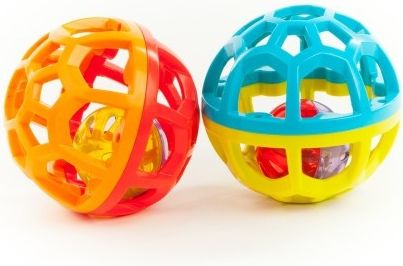Teddies Chrastítko koule s rolničkou plast průměr 9cm v krabičce 6m+ - obrázek 2