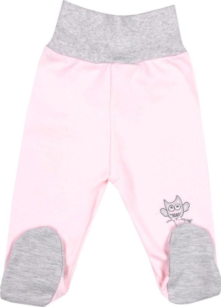 Kojenecké polodupačky New Baby Owl růžové 68 (4-6m) - obrázek 1
