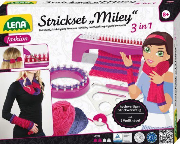 Lena Pletací stůl Miley 3v1a pletení plast v krabici 30x24cm - obrázek 3
