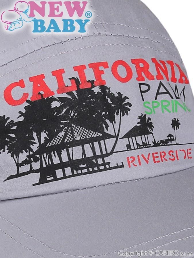 Letní dětská kšiltovka New Baby California šedá 86 (12-18m) - obrázek 2