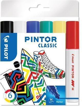 Set dekorativních popisovačů "Pintor M", 6 barev klasik, 1,4 mm, PILOT, set 6 ks - obrázek 1
