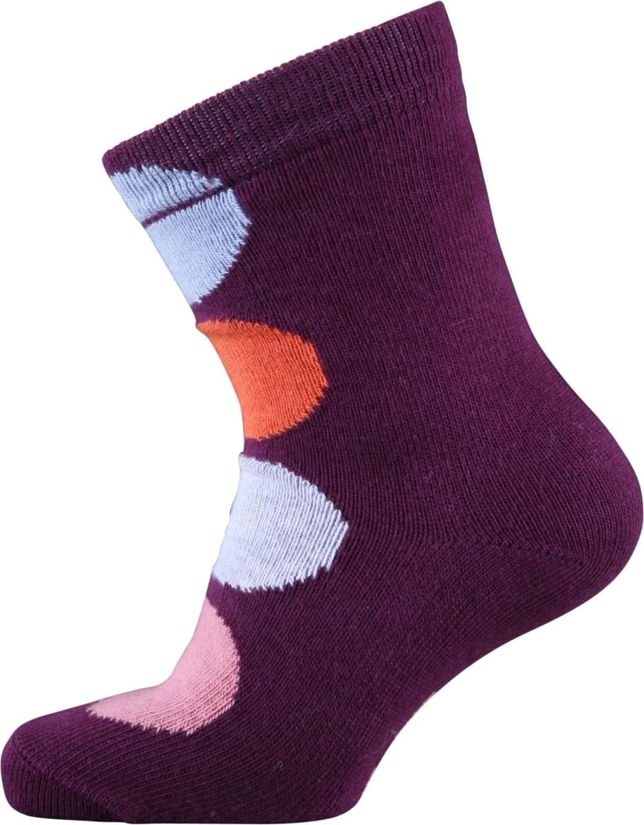 Melton Babysock Big Dots - aubergine 20-22 - obrázek 1