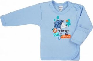 Kojenecká košilka Bobas Fashion Ježek modrá, Modrá, 68 (4-6m) - obrázek 1