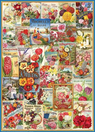 EUROGRAPHICS Puzzle Katalog semínek: Květiny 1000 dílků - obrázek 1