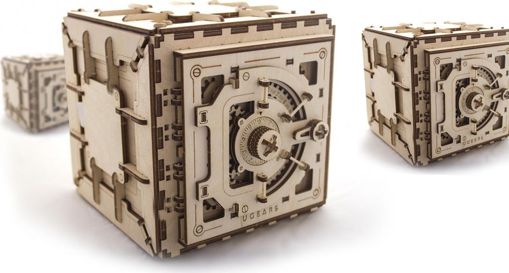 Ugears 3D dřevěné mechanické puzzle Trezor - obrázek 2