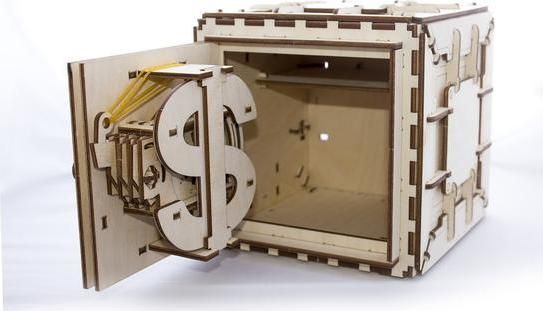 Ugears 3D dřevěné mechanické puzzle Trezor - obrázek 4