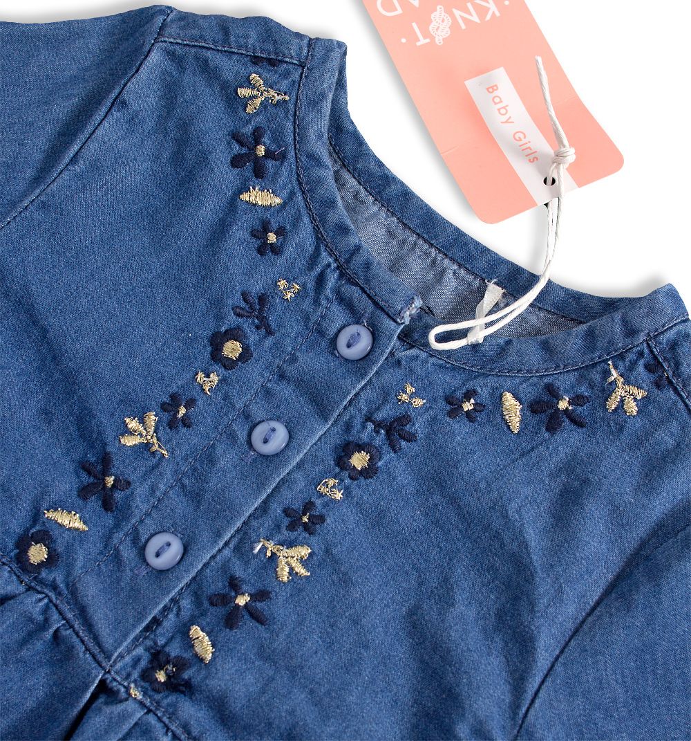 Kojenecké šaty KNOT SO BAD DENIM modré Velikost: 86 - obrázek 2
