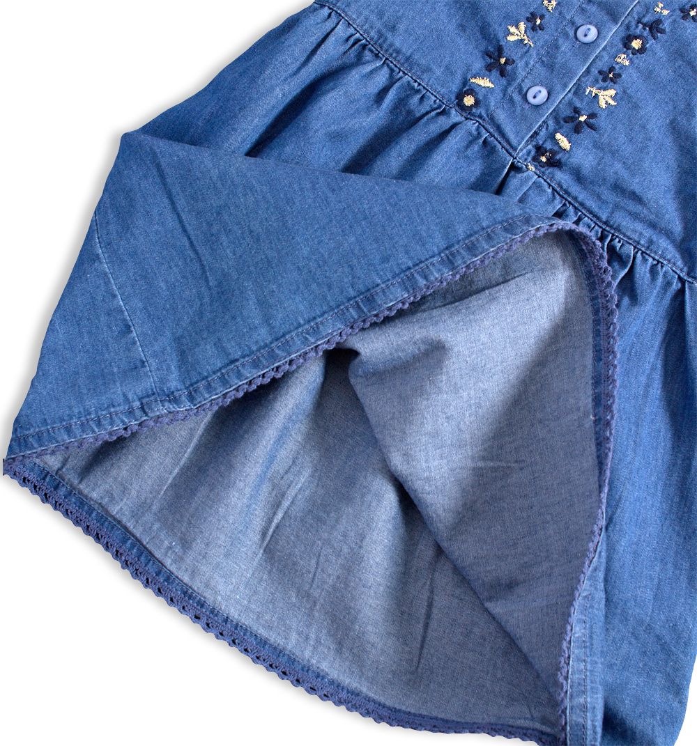 Kojenecké šaty KNOT SO BAD DENIM modré Velikost: 86 - obrázek 3