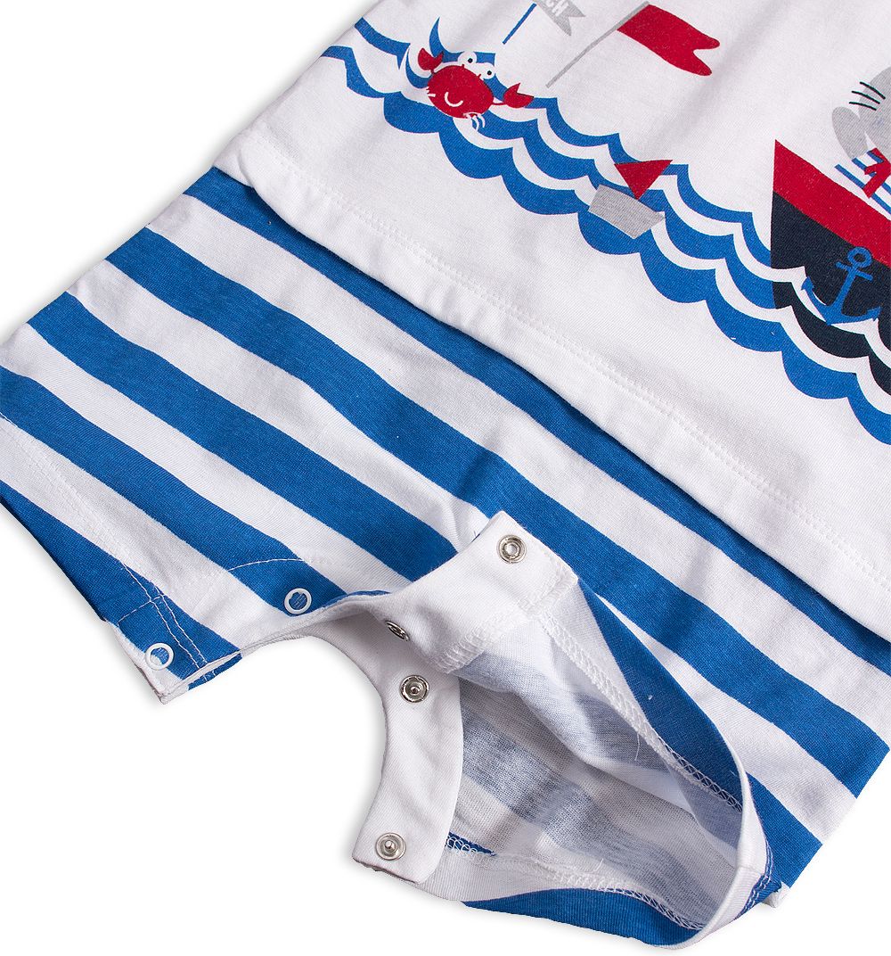 Mix´nMATCH Chlapecký letní overal MixńMatch NÁMOŘNÍK středně modrý Velikost: 50 - obrázek 3