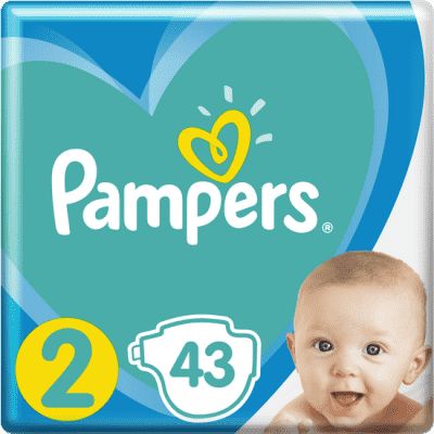 PAMPERS New Baby-Dry velikost. 2 (4-8 kg)  – jednorázové pleny 43 ks/bal. - obrázek 1