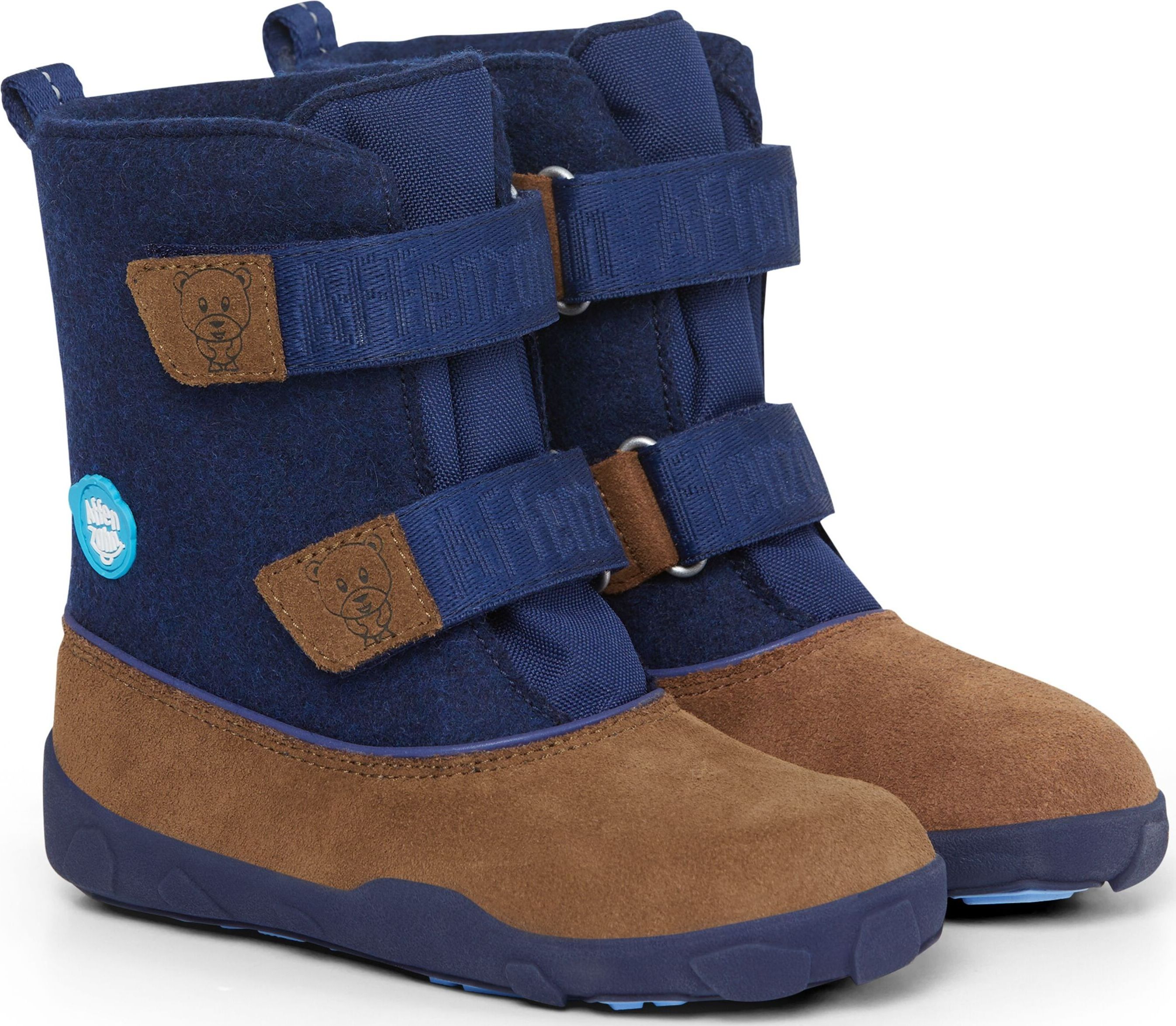 Affenzahn Minimal Highboot Leather Bear - Dark Blue/Brown 29 - obrázek 1