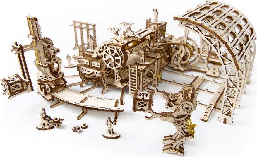 UGEARS 3D puzzle Továrna na roboty 598 dílků - obrázek 1