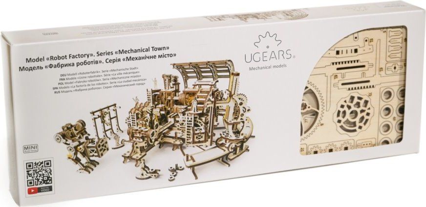 UGEARS 3D puzzle Továrna na roboty 598 dílků - obrázek 2
