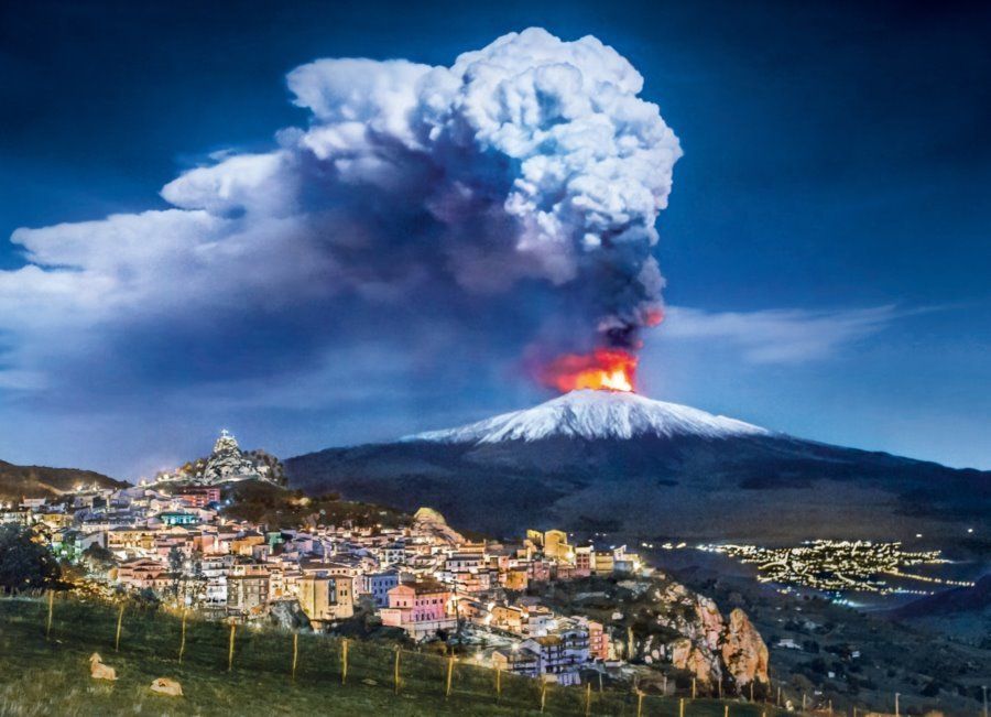 CLEMENTONI Puzzle Etna, Itálie 1000 dílků - obrázek 1