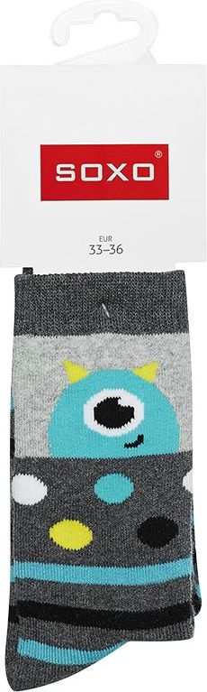 Dětské termo ponožky SOXO MONSTER šedé Velikost: 33-36 - obrázek 2