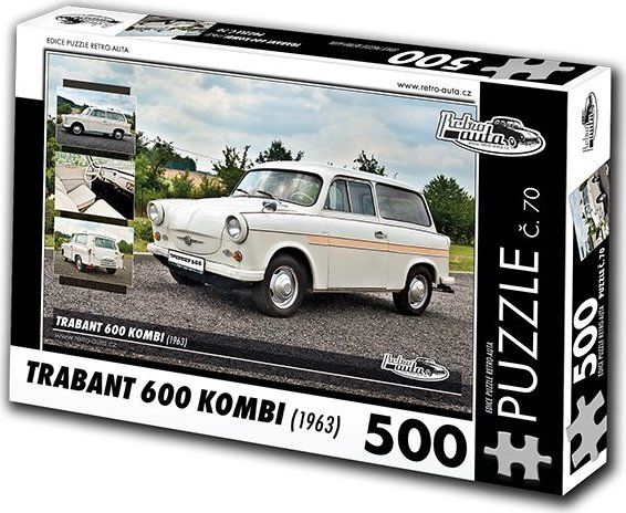 RETRO-AUTA Puzzle č. 70 Trabant 600 KOMBI (1963) 500 dílků - obrázek 1