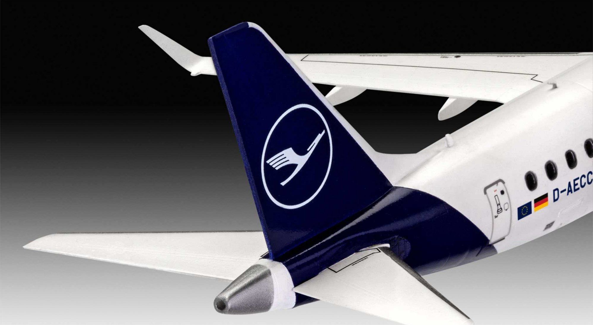 REVELL Plastic ModelKit letadlo 03883 - Embraer 190 Lufthansa New Livery (1:144) - obrázek 6