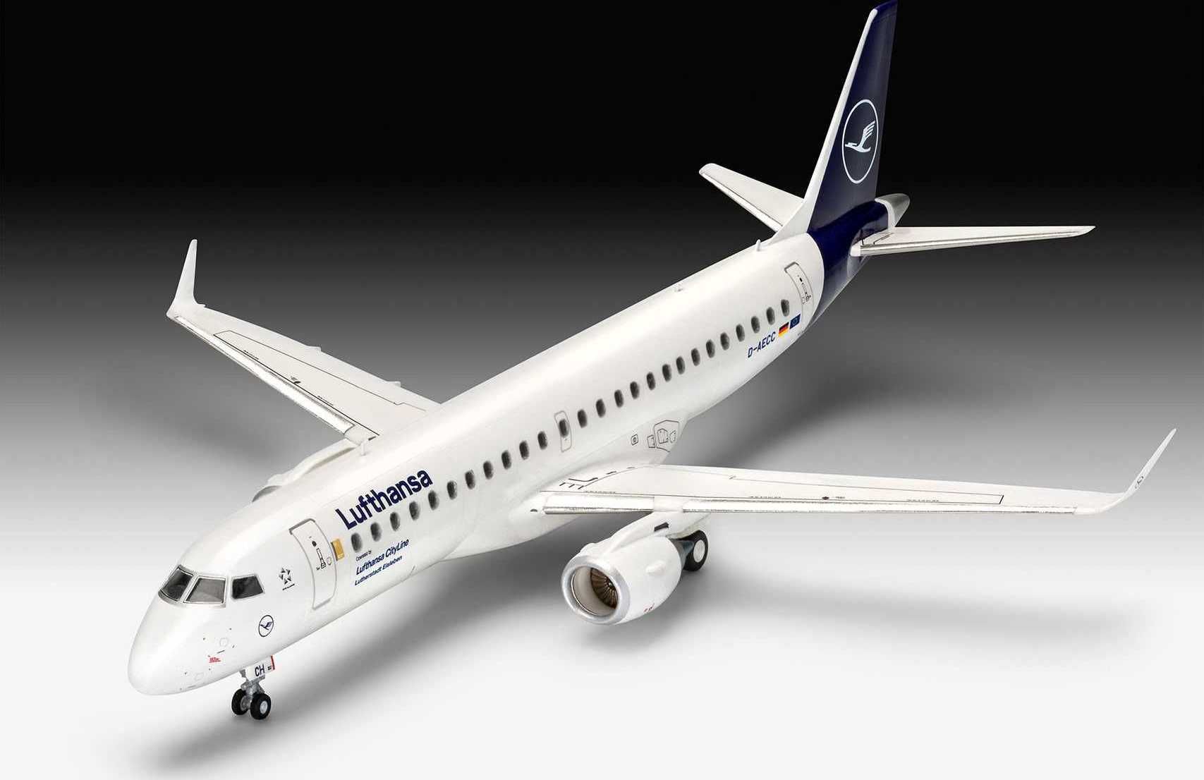 REVELL Plastic ModelKit letadlo 03883 - Embraer 190 Lufthansa New Livery (1:144) - obrázek 9