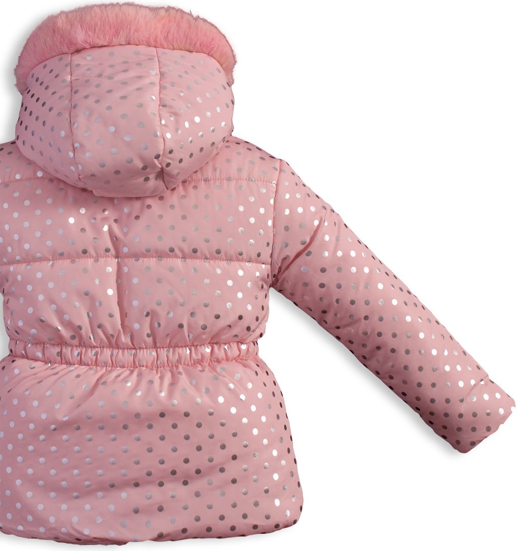 Kojenecká dívčí zimní bunda LEMON BERET PUNTÍKY růžová Velikost: 74 - obrázek 6