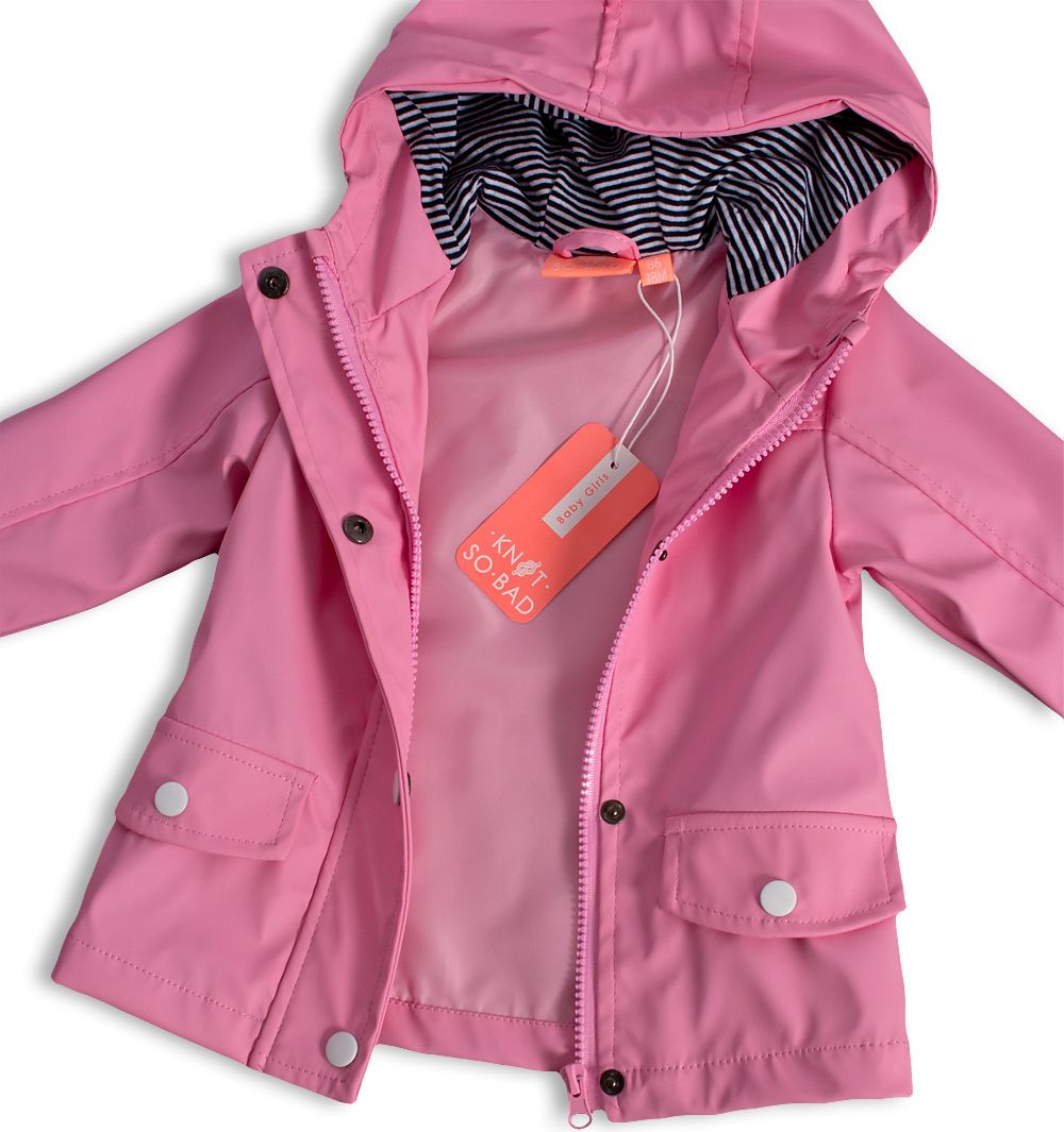 Dívčí nepromokavá bunda KNOT SO BAD DOTS PINK růžová Velikost: 86 - obrázek 2