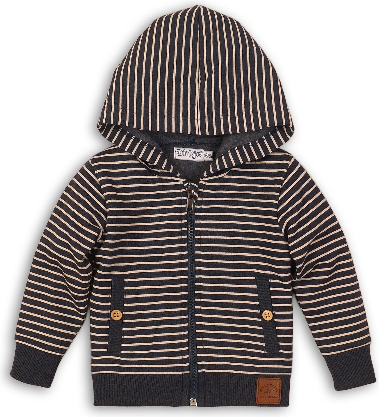 DIRKJE Mikina s kapucí B-TRAVEL 68 Navy - obrázek 1