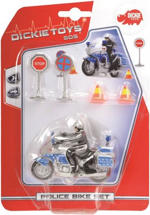 Dickie Policejní motocykl 9 cm s příslušenstvím - obrázek 1