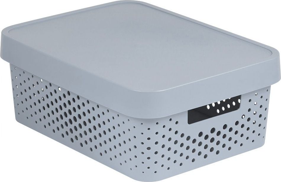 CURVER Úložný box INFINITY DOTS 11L - šedý R41561 - obrázek 1