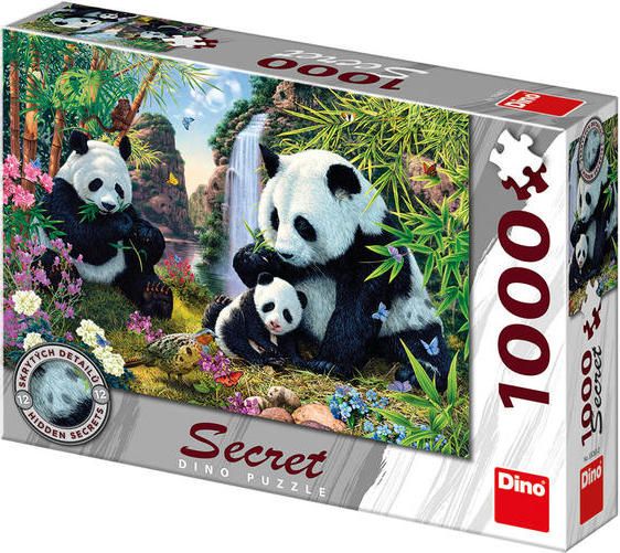 DINO Puzzle Secret Collection: Pandy 1000 dílků - obrázek 1
