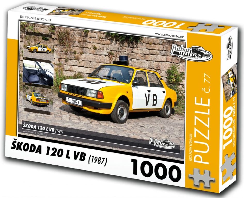 RETRO-AUTA Puzzle č. 77 Škoda 120 L VB (1987) 1000 dílků - obrázek 1