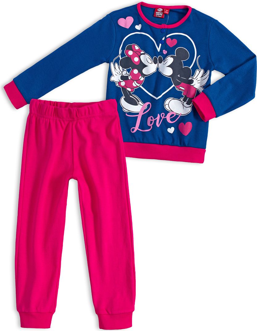 DISNEY MINNIE Dívčí pyžamo DISNEY MICKEY MOUSE MICKEY a MINNIE modré Velikost: 128 - obrázek 1