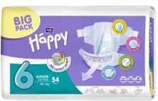 Bella Baby Happy Junior Extra 16+ kg dětské plenky 54 ks - obrázek 1