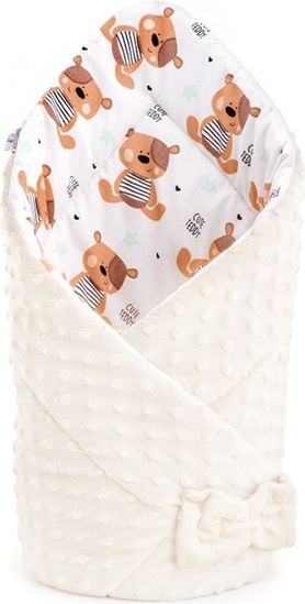 NEW BABY Oboustranná MINKY zavinovačka teddy Béžová Bavlna/Polyester, 75x75 cm - obrázek 1
