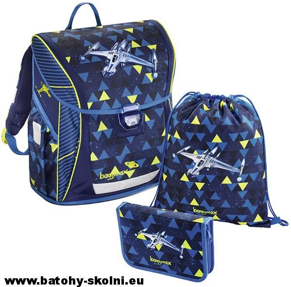 Školní aktovka 3 dílný set Vesmírná loď Baggymax Fabby - Doprava Zdarma - obrázek 1
