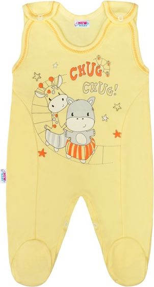 NEW BABY | Nezařazeno | Kojenecké dupačky New Baby chug žluté | Žlutá | 50 - obrázek 1